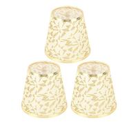 Yosoo Health Gear Abat-jour en Tissu Moderne à Clipser, Abat-jour Compatible avec Ampoule E14 pour Lustre et Appliques Murales, Lot de 3, Parfait pour les Lampes de Chevet et de Table de Chambre