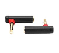 Yosoo Health Gear Adaptateur Audio Mâle à Femelle à Angle Droit de 3.5mm, Prise Jack Stéréo en Forme de L pour écouteurs et Microphones, 2 Pièces (Prise audio mâle à femelle 90° 3,5 en métal #11)