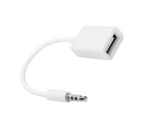 Yosoo Health Gear Adaptateur de Convertisseur Audio Auxiliaire Mâle 3,5 Mm vers USB Femelle, Adaptateur de Câble de Convertisseur Audio USB vers Auxiliaire, Câble Stéréo de Voiture pour Audio de