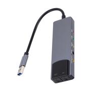 Yosoo Health Gear Adaptateur de Son Externe USB, Carte Audio 5.1 Canaux, Convertisseur Surround Virtuel 5.1 Jack 3.5mm pour Haut-Parleur D'ordinateur Portable, Mac OS