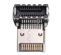 Yosoo Health Gear Adaptateur Usb 3.2 Type E, coudé 90 degrés, noir pcb | Connecteur interne, pcb, coudé 90°, panneau avant, 20 gbit/s, carte mère, noir