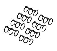 Yosoo Health Gear Anneaux de Reliure Réutilisables en Métal galvanisé, 3 Trous, Anneaux de Reliure à Feuilles Mobiles pour Carnets de Bricolage, avec Surface Brillante pour Fichiers Papier, (BLACK)