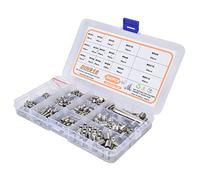 Yosoo Health Gear Assortiment de Vis de Réglage 540 Pièces Kit de Vis de Réglage à Pointe de Coupe en Acier Inoxydable 304 M2 à M8 avec Pince à épiler 6 Clés Hexagonales pour Poignée de Porte Bouton