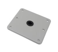 Yosoo Health Gear Base de Siège de Bateau, Base de Piédestal de Siège de Bateau en Alliage d'aluminium avec Douille de Poteau de 3 4 Pouces, 6 Trous de Vis, Insert Réglable, Support de 7 X 7 Pouces