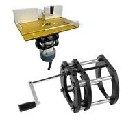 Yosoo Health Gear Base de Table de Toupie, Alliage D'aluminium, Manuelle, Course Maximale de 51 Mm, pour le Réglage de la Hauteur du Travail du Bois