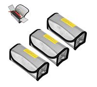 Yosoo Health Gear Battery Guard Safe Bag Lot de 3 pochettes ignifuges anti-explosion pour le chargement et le stockage