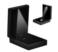 Yosoo Health Gear Boîte à Bijoux avec Lumière LED, Vitrine Rangement pour Collier, Pendentif, Bracelets, Mariage, Fiançailles