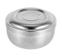 Yosoo Health Gear Bol de Rasage en Acier Inoxydable avec Couvercle, Tasse à Mousse pour Savon à Barbe