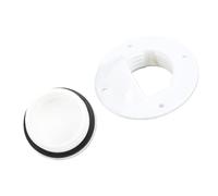 Yosoo Health Gear Bouchon de Vidange de Bateau Drain de Pont Marin en Nylon Drain de Sol Rond de 3,5 Pouces avec Couvercle Taille du Trou de 58 Mm Sortie d'eau Rapide pour Bateaux Yachts Hors-Bord