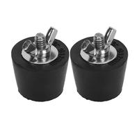 Yosoo Health Gear Bouchons D'hivernage de Piscine, 2 Pièces Bouchons de Tuyau D'expansion en Caoutchouc avec Vis en Acier Inoxydable pour Jet de Retour D'écumoire de Piscine (32mm)