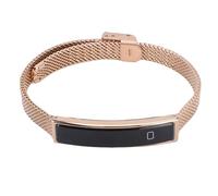 Yosoo Health Gear Bracelet Intelligent avec Bracelet en Acier, Tracker d'activité avec Notifications D'appel, Mode Multisport, Charge Magnétique, Intelligent de Tolérance à l'eau pour (Gold)