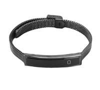 Yosoo Health Gear Bracelet Intelligent avec Bracelet en Acier, Tracker d'activité avec Notifications D'appel, Mode Multisport, Charge Magnétique, Intelligent de Tolérance à l'eau pour (Black)