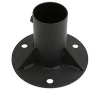 Yosoo Health Gear Bride de Plancher en Acier Robuste, 52/65 Mm Base de Poteaux Ronds pour Clôture à Liaison de Chaîne, Boîte aux Lettres et Poteaux de Drapeau (65 mm)