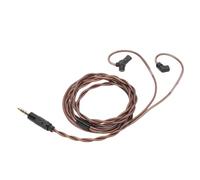 Yosoo Health Gear Câble IEM de 3,5 Mm, Cordon d'écouteur de Mise à Niveau OFC avec Micro Détachable, Câble d'écouteur IEM à 2 Broches de 0,78 Mm, plaqué or 1,2 M pour les Appels de Jeu QDC UE