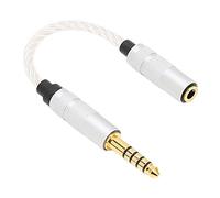 Yosoo Health Gear Câble Stéréo 4,4 Mm équilibré vers 3,5 Mm Mâle Femelle Adaptateur Casque Cordon OFC Argent Lecteur Périphérique Convertisseur Audio Fil de Cuivre plaqué pour NW-ZX507 DMP-Z1