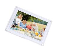 Yosoo Health Gear Cadre Photo Numérique WiFi 10,1 Pouces, Acrylique avec écran Tactile, Rotation Automatique HD 1280 X 800, Parfait pour Les Mariages et Les Vacances (White)