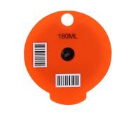 Yosoo Health Gear Capsule de café Réutilisable 60 Ml, Filtre à café Rechargeable pour Machines, Compatible avec les Cafetières, Comprend une Brosse et une Cuillère à Couvercle Orange, Matériau PP