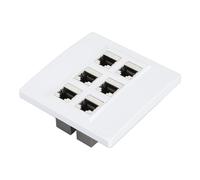 Yosoo Health Gear Cat 6 Plaque Murale Ethernet, 6 Port Femelle à Femelle Jack Jack Plate Murale Ethernet Faceplate