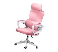 Yosoo Health Gear Chaise de Bureau Ergonomique en avec Support Lombaire, Réglage de la Hauteur, Base en Nylon et Cadre en Métal pour Les Utilisateurs de Jeux à Domicile, Bureau d'étude (Pink)