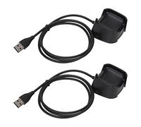Yosoo Health Gear Chargeur Dock pour Versa 2, 2-Pack Câble USB | Longueur de câble de 1 m, contre les surintensités, stabilisateur de base en caoutchouc, station de charge de bureau, pour