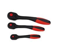 Yosoo Health Gear Clé à Rochet 72 Dents, Jeu de 3 Pièces à Inversion | Construction en acier CrV, 5 arcs à faible oscillation, poignée en caoutchouc antidérapante, convient aux tâches de