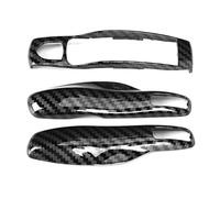 Yosoo Health Gear Clés de Carle de Voiture FOB, 3pcs / Ensemble Couvercle de Garniture de clé de Voiture en Fibre de Carbone pour, Couverture Protectrice de Garniture de Cas de Clés à