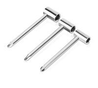 Yosoo Health Gear Clés de Réglage pour Manche de Guitare, 6,35 mm/7 mm/8 mm, Lot de 3, Clé à Tige de Guitare, Argent