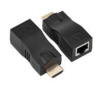 Yosoo Health Gear Convertisseurs HDMI, Prolongateurs HDMI, 2 Pièces HDMI 30 M vers RJ45 Répéteur de Convertisseur D'extension de Câble Réseau sur CAT-5e CAT6