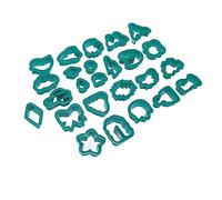 Yosoo Health Gear Coupe-boucles D'oreilles en Argile, Ensemble Assorti de 25 Pièces en Plastique de qualité Alimentaire, Bord épais, pour Sculpture de Bijoux Faits à la Main (vert foncé)