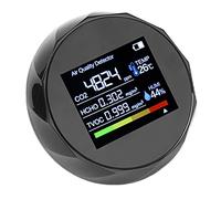 Yosoo Health Gear Détecteur de qualité de l'air, Moniteur de CO2 ABS avec Détection TVOC, 400 à 6000 PPM, Compteur d'humidité de Température 14 à 122 Fahrenheit, Rechargeable par USB pour la Salle