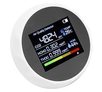 Yosoo Health Gear Détecteur de qualité de l'air, Moniteur de CO2 ABS avec Détection TVOC, 400 à 6000 PPM, Compteur d'humidité de Température 14 à 122 Fahrenheit, Rechargeable par USB pour la Salle