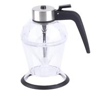 Yosoo Health Gear Diamond Honey Bouteille en verre transparent 200 ml Distributeur d'huile portable Distributeur de sirop Pot de dilution avec fond en silicone antidérapant Base acrylique pour huile