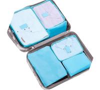 Yosoo Health Gear Ensemble de 7 Trousses de Toilette Imperméables en Polyester, Sac de Rangement de Voyage, Cubes d'emballage Structurés de Grande capacité pour Vêtements, Articles de Toilette,