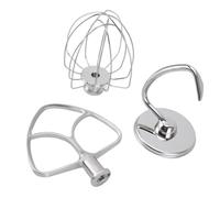 Yosoo Health Gear Ensemble de Fixation de Mélangeur sur Socle 3 Pièces, Fouet à Fil de Crochet de Pâte de Batteur Plat en Acier Inoxydable, pour les Tâches de Cuisson en Cuisine