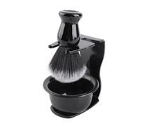 Yosoo Health Gear Ensemble de Rasage, Ensemble de Rasage 3 en 1 avec Blaireau, Porte-savon à Raser et Support, Kit de Rasage Humide pour une Meilleure Mousse de Crème à Raser