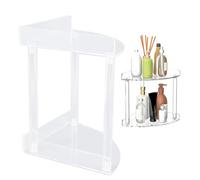 Yosoo Health Gear Étagère d'angle à 2 Niveaux, Organisateur de Comptoir de Salle de Bain en Acrylique Transparent, Présentoir pour Cosmétiques et Parfums