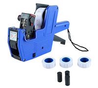 Yosoo Health Gear Fabricant D'étiquettes Numériques de Prix à 8 Chiffres avec 3 Rouleaux de Papier D'étiquette, 2 Roues d'encre, Kit de Pistolet de Prix pour étiqueteuse à Impression Claire pour