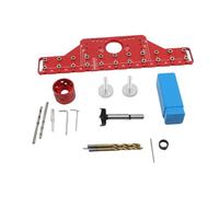 Yosoo Health Gear Gabarit de Perçage de Goupille D'étagère de Positionneur de Poinçon de Charnière 2 en 1 avec des Bagues de Guidage de 5mm 6.25mm, Foret de 33mm (long)