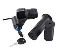 Yosoo Health Gear Grip de Papillon à Vélos à 1 Paire, Scooter à Vélo électrique Universel Half Poignet Poignée de Gaz avec Affichage LED et clé USB Contrôleur de Scooter électrique de Casier