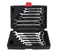 Yosoo Health Gear Jeu de Clés à Cliquet, 12 Pièces, 8-19mm, Acier au Chrome Vanadium, Kit de Clés Mixtes Métriques avec Tournevis