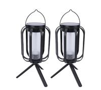 Yosoo Health Gear Lanternes Solaires Vacillantes pour L'extérieur, étanches, 3 Couleurs de Lumière, Marche/arrêt Automatique, avec Base de Trépied et Crochet de Suspension pour Décoration de