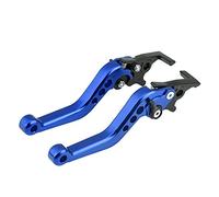 Yosoo Health Gear Leviers de frein moto, 1 paire Leviers de frein à double disque de modification de scooter de moto universel pour GY6 XMAX 400(Bleu)