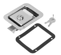 Yosoo Health Gear Loquet encastré, Acier Inoxydable, Serrure à Poignée à Palette, pour Remorque de Voyage, Porte de Camping-car, Boîte à Outils et Armoire