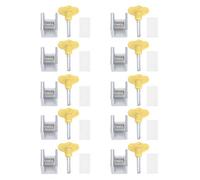Yosoo Health Gear Lot de 10 Serrures de Sécurité en Aluminium pour Fenêtres Coulissantes, Butées Réglables avec Clé, Protection Enfants pour Portes