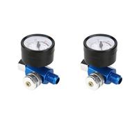 Yosoo Health Gear Lot de 2 Jauges d'air pour Pistolet à Peinture, 1/4, Régulateur de Pression d'air, Pistolet à Peinture Pneumatique, Régulateur, Outil Pneumatique, Accessoire pour Compresseur