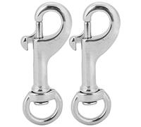 Yosoo Health Gear Lot de 2 Mousquetons Pivotants de Plongée en Acier Inoxydable 316 de 68 Mm, à Une extrémité, de qualité Marine, pour Chaîne, Fermoir, Boucle pour Animaux de Compagnie, Bateau,