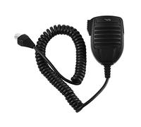 Yosoo Health Gear Microphone Mobile Anti-Bruit 8 Pin RJ45 | Micro-cravate Portable, Bouton PTT, Câble PU, Compatible Vertex, Usage Patrouille, Noir