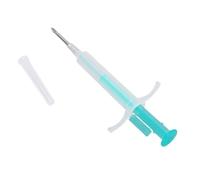 Yosoo Health Gear Micropuce d'identification d'animal de Compagnie ABS FDX B Micropuce Animale 134,2 KHz 15 Chiffres ISO 11784 11785 avec Suivi de la Température Seringue Préchargée pour Abris de