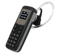 Yosoo Health Gear Mini Téléphone Portable avec Casque Bluetooth, Petit Composeur avec Crochet d'oreille, Support SIM, Noir