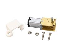 Yosoo Health Gear Moteur à Engrenage à Vis sans Fin 12 V CC, Mini Moteur à Engrenages en Laiton en Alliage de Zinc 1218 N20, de Réduction à Arbre Unique, Faible Bruit, Grande Torsion avec Base pour